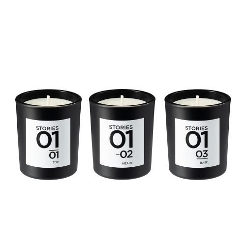 STORIES Nº.01 Bougie Parfumée Scented Candle Trio